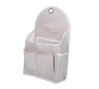 DECOMELODY Fabric Storage Hanging Bag Dorm Essentials Grey Over The Door Closet Organizer Hanging Pocket Cotton Organizer Box Containers for Bedroom Bathroom