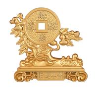 DECOMELODY Feng Shui Artificial Money Tree Prosperity Bonsai Ornament for Home Office Store Golden Coin Wealth Decor for Attracting Luck and Financial Fortune