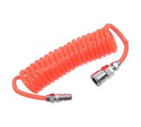 DECOMELODY Flexible PU Coiled Air Hose Kit with Connectors High Pressure Compressor Hose for Reliable Gas Transmission Industrial and Commercial Use Spring Design for Easy Storage