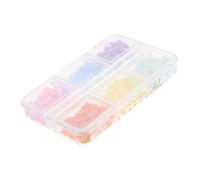 DECOMELODY Flower Pearl Nail Charms Nail Flower Decor 1 Case 3D Five-Petal Design Self-Adhesive Floral Accents Women and Girls Manicure Accessories