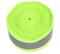 DECOMELODY Fluorescent Green Reflective Fabric Strip Sew Webbing High Visibility Safety Tape for Clothing Bags Gloves Outdoor Sports and Pet Gear