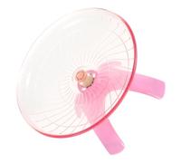 DECOMELODY Flying Saucer Run Disc Exercise Wheel for Hamsters Hedgehogs Small Pets Non-run Disc Design Encourages Healthy Activity Pink Small Animal Fitness Wheel