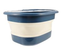 DECOMELODY Foldable Foot Soaking Bucket Lid Blue Plastic Foot Bath Basin and Leg Soaking Suitable for Relaxation and Wellness