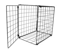 DECOMELODY Foldable Iron Cat Carrier Pet Cage for Travel Blowing Dry and Indoor Use Compact Sturdy Design for Cats Practical Pet Supply for Happy Fresh Felines