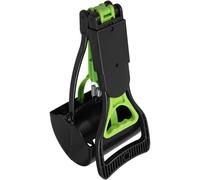 DECOMELODY Foldable Long Handle Dog Pooper Scooper for Large Dogs and Cats, Portable Pet Poop Picker with Green Non-toxic Plastic, Yard and Garden Waste Cleanup Tool