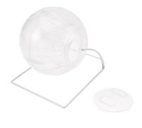 DECOMELODY Four in One Multifunctional Hamster Exercise Ball Transparent Small Pet Run About Ball with Bracket Stand for Active Play and Healthy Exercise