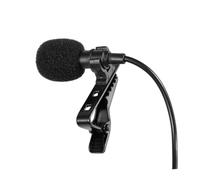 DECOMELODY Full Copper Clip Lavalier Microphone Jack with Windscreen Mini Lightweight Condenser Mic for Smartphone Tablet PC Recording Lapel Mic for Lectures and Singing