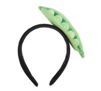 DECOMELODY Funny Peas Costume Headband Lightweight Plush Hairband for Face Washing and Live Streaming Unique Food Cosplay Accessory for Christmas Party Carnival and Holiday Celebrations