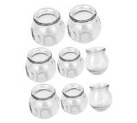 DECOMELODY Glass Cupping Set 8 Pieces Fire Vacuum Cupping Cups for Body and Face Massage Therapy, Thick Glass Suction Cups with Multiple Sizes for Muscle Relaxation and Wellness Use