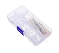 DECOMELODY Glasses Nose Pad Repair Kit with Screws and Screwdriver, Eyeglasses Repair Tools Set for Spectacles Frame Maintenance, 60pcs Including 30 Pairs of No.5 Nose Pads for Daily Use