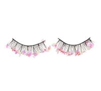 DECOMELODY Glitter False Eyelashes Lightweight Wispy Lashes Natural Look DIY Colorful Festival Stage Makeup Glamour Enhancing Artificial Marten Hair