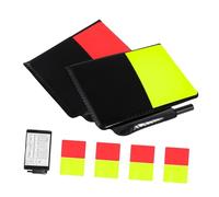 DECOMELODY Glossy PVC Soccer Referee Kit with Red and Yellow Penalty Cards Score Book and Storage Holder Portable Football Warning Cards for Professional and Amateur Match Officiating