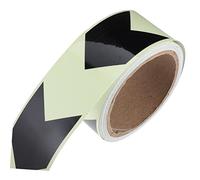 DECOMELODY Glow Dark Luminous PVC Tape Self-adhesive Directional Guiding Tape for Stairs and Passages with Strong Adhesion for Indoor Outdoor Use