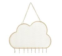 DECOMELODY Gold Cloud-shaped Iron Earring Holder Display Rack, Mesh Jewelry Organizer for Earrings and Accessories, Decorative Hanging Stand for Home Storage