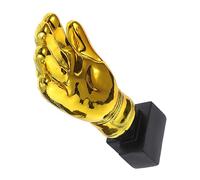 DECOMELODY Golden Goalkeeper Glove Trophy Cup with Base Plating Resin Soccer Award for Schools Kindergarten Office Football Match Prize to Honor Goalie Efforts