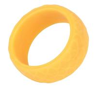 DECOMELODY Golden Silicone Sports Finger Ring with Slip Fish Scale Texture Flexible Outdoor Joint Band for Fishing Swimming and Exercise