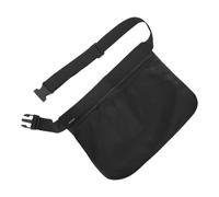 DECOMELODY Golf Ball Storage Waist Pack Black Oxford Cloth Portable Golf Tee Carry Pouch with Adjustable Strap for Outdoor Sports
