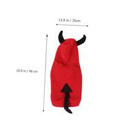 DECOMELODY Halloween Xl Pet Devil Costume Three-dimensional Warm Dog Clothes for Holiday Party and Puppy Dress up