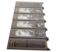 DECOMELODY Handmade Mini Chinese Antique Lacquer Folding Screen Panel with Panda Painting Decorative Desktop Divider for Living and Study Unique Vintage Style Home Ornament