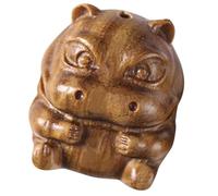 DECOMELODY Handmade Solid Hippo Figurine Sculpture Portable Lightweight Wooden Ornament with Fine Craftsmanship Artistic Hippo Decor for Home and Desktop Display