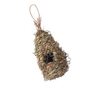 DECOMELODY Handwoven Straw Bird Nest Hanging Birdhouse for Garden Outdoor Decor Rustic Warm Roosting Pouch with Strong Rope Protects Wild Birds From Weather Suitable for Trees Vines Fences