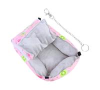 DECOMELODY Hanging Hamster Nest Warm Pet Bed with Creative Watermelon Pattern, Multi-purpose Canvas Sleeping Nest for Small Pet Hamsters, for Indoor Use and Car Travel