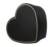 DECOMELODY Heart Shape Black Box with Lid Empty Heart Shaped Flower Storage Box for Bouquets and Strawberries for Wedding and Valentine’s Day Presents