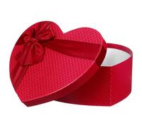 DECOMELODY Heart-Shaped Wedding Box Small 230X175X90Mm Red Valentine Candy Treat Storage Box for Wedding Party Favour and Proposal Decoration