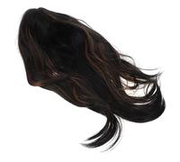 DECOMELODY Heat-resistant Wig with Bangs for Women Natural-looking Long Straight Cosplay Hair Soft Black Brown Ombre Face-framing Style for Daily Wear and Costume