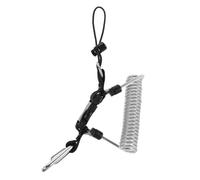 DECOMELODY Heavy Duty Scuba Diving Lanyard with Retractable Coiled Spring Design Quick Release Buckle Lightweight Dive Strap for Cameras and DSLR Cases Lost Safety Rope for Underwater