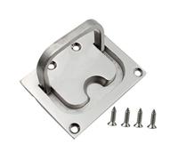 DECOMELODY Heavy Duty Stainless Steel Boat Hatch Latch Corrosion-Resistant Flush Floor Pull Ring Handle for Deck Hatch Square Trap Door Lift Handle Easy Install for Yachts and Boats