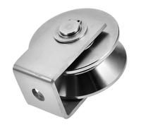 DECOMELODY Heavy Duty Stainless Steel Pulley with Bearing Groove Wheel for Garage Door and Wire Rope Lifting Smooth Operation Quiet Performance Load-bearing DIY Sliding and Lifting