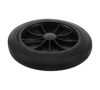DECOMELODY Heavy Duty Waste Bin Wheel Replacement for Outdoor Trash Cans Reinforced Rubber Wheel with Axle for Commercial and Residential Garbage Bins Smooth Maneuverability Rough Surfaces