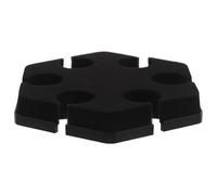 DECOMELODY Hexagonal Wheat Stand Universal Microphone Clamp Microphone Base Mount Tray Clamp Multi Mic Stand Holder Mic Holder Black