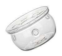 DECOMELODY High Borosilicate Glass Teapot Warmer with Non Slip Base Desktop Tea Heating Base for Household Use Practical Warm Tea Holder for Homes Offices and Shops