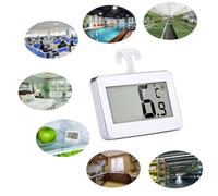 DECOMELODY High Precision Digital Fridge Thermometer with Magnetic Back Display Electronic Temperature Gauge for Refrigerator Freezer C to C White