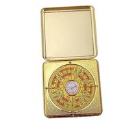 DECOMELODY High Precision Feng Shui Compass Pan with Flip Cover Portable Square Design for Camping Hiking Outdoor Survival and Traditional Feng Shui Use