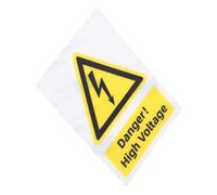 DECOMELODY High Voltage Warning Sticker Industrial Safety Sign Adhesive Electrical Label Water-resistant Outdoor Use Clear English Text Easy Application for Electrical Equipment Safety