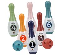 DECOMELODY Indoor Bowling for Colored Pins and Balls Interactive Sports Game for Learn Counting and Athletic Skills
