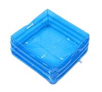 DECOMELODY Inflatable Collapsible Foot Bath Basin with Handle Portable Soft Soaking Tub for Foot Wash Spa and Pool Use Multipurpose Water Storage and Pet Bathing Blue