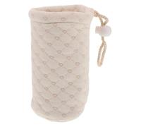 DECOMELODY Insulated Glass Baby Bottle Sleeve Thick Sherpa Fleece Cover Portable Milk Bottle Warmer and Cooler Bag for Breastmilk Storage and Travel