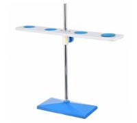 DECOMELODY Iron Funnel Stand Adjustable Height Laboratory Funnel Holder Rack for Chemical Experiments Stable Base and Bottles