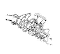 DECOMELODY Irregular Silver Metal Hair Clasp Hollow Hair Jaw Clip Shake Toothed Styling Clamp for Womens Elegant Updo Melting