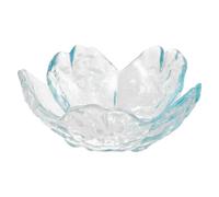 DECOMELODY Japanese Glass Nail Cups Dappen Dish Essential Oil Bowl Pen Holder Gradient Blue Small Mixing Bowl for Manicure and Acrylic Nail Brush Cleaning