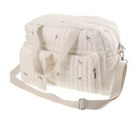 DECOMELODY Large Capacity Diaper Bag Tote for Moms - Multifunctional Changing Organizer with Tulip Pattern, Maternity Hospital Bag for Labor, Travel Handbag for Mother and