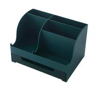 DECOMELODY Large Capacity Makeup Organizer Box with Drawers, Green Abs and Ps Cosmetic Storage Display Rack for Neat and Orderly Storage, Simple Design Suitable for Cosmetics and Stationery