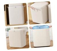 DECOMELODY Large Capacity Zipper Storage Bag for Clothes and Quilts Dustproof Cotton Linen Organizer with Handles for Closet Moving Laundry Home Storage