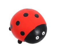 DECOMELODY Latex Squeaky Dog Ladybug Figurine Small Puppy Chew Sturdy Teething for Interactive Play and Training Red Pet