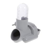 DECOMELODY Leakproof Standing Hamster Water Bottle with Feeder for Pets Grey Automatic No-drip Dispenser Suitable for Rabbits Bunnies and Rodents Cage Use