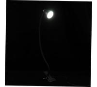 DECOMELODY LED Clip Desk Lamp Black Night Reading Light with Mild Warm Glow Simple Desktop Study Lamp for Bedroom and Dormitory Use